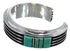 Turquoise Inlay Southwest Silver Sturdy Cuff Bracelet MX27404